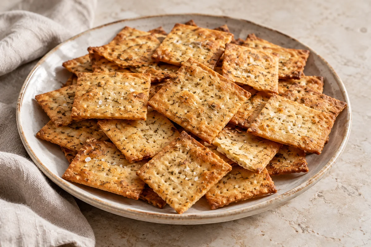 Sourdough Crackers — AI-generated recipe illustration