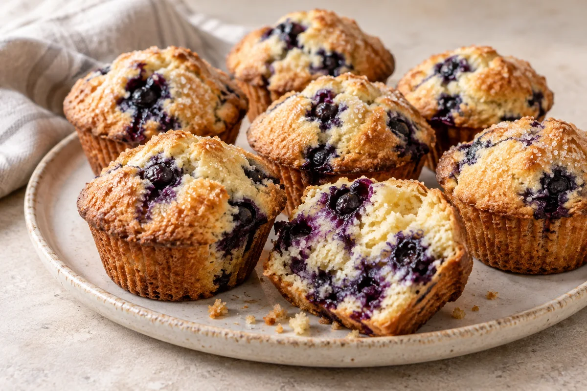 Famous Jordan Marsh Blueberry Muffins — AI-generated recipe illustration