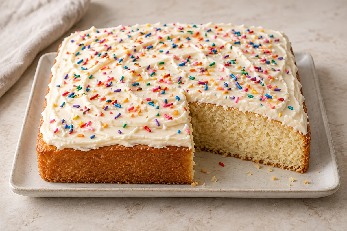 Vanilla Cake Pan Cake — AI-generated recipe illustration