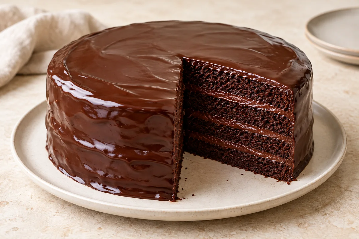 Favorite Fudge Birthday Cake — AI-generated recipe illustration