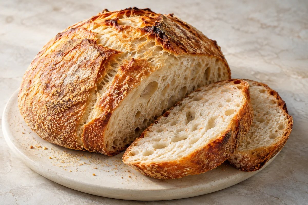 Absolutely No-Knead Crusty-Chewy Bread — AI-generated recipe illustration