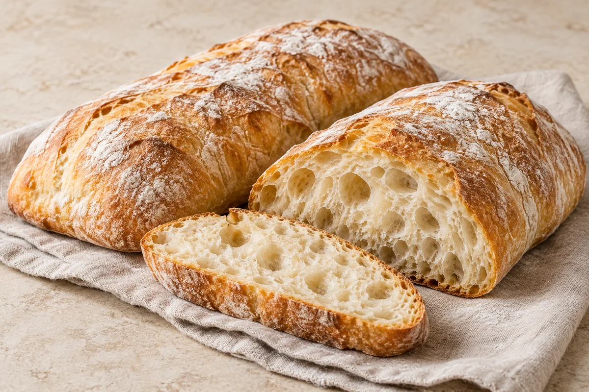Rustic Italian Ciabatta — AI-generated recipe illustration