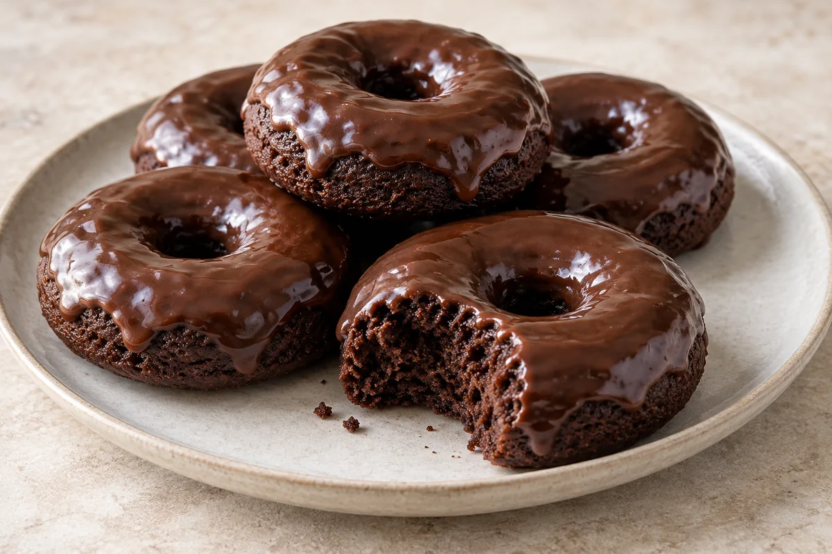 Chocolate Fudge Cake Doughnuts — AI-generated recipe illustration