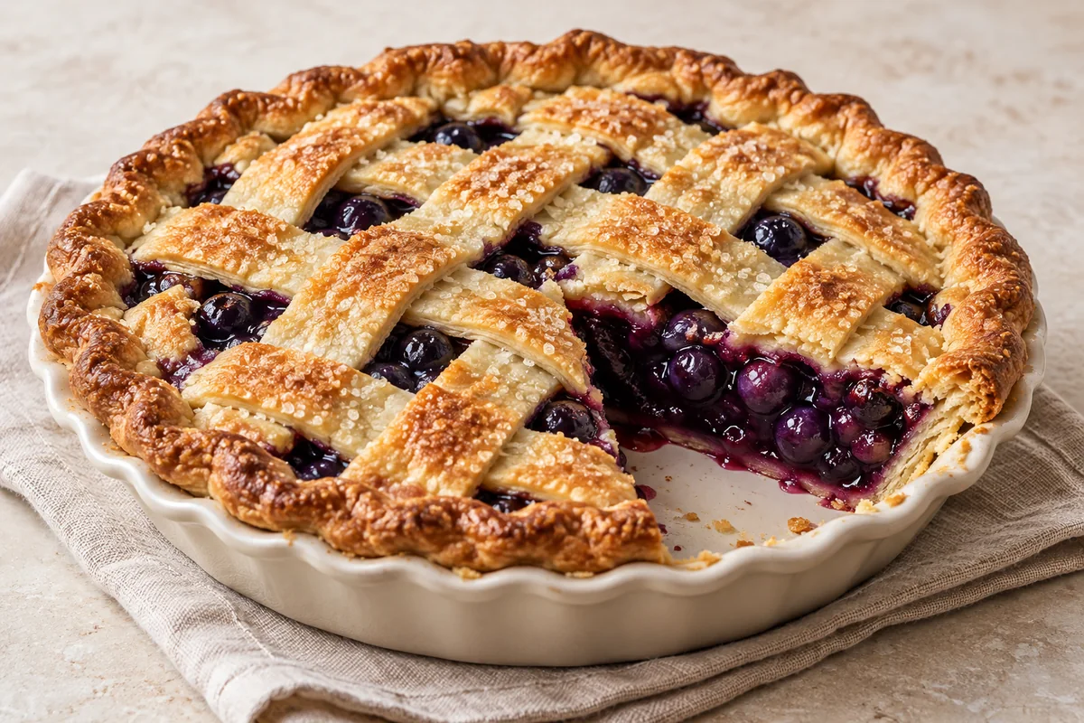 Blue Ribbon Blueberry Pie — AI-generated recipe illustration