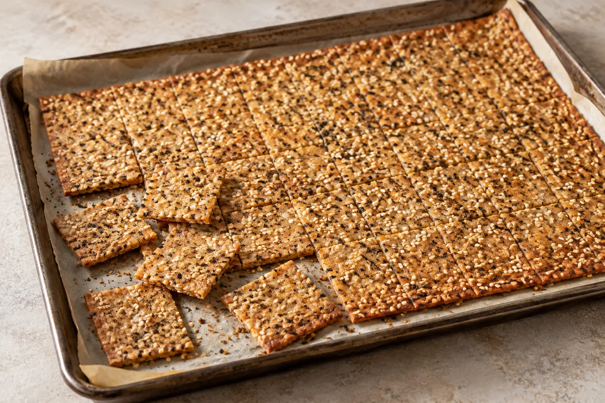 Easiest Sourdough Discard Crackers — AI-generated recipe illustration