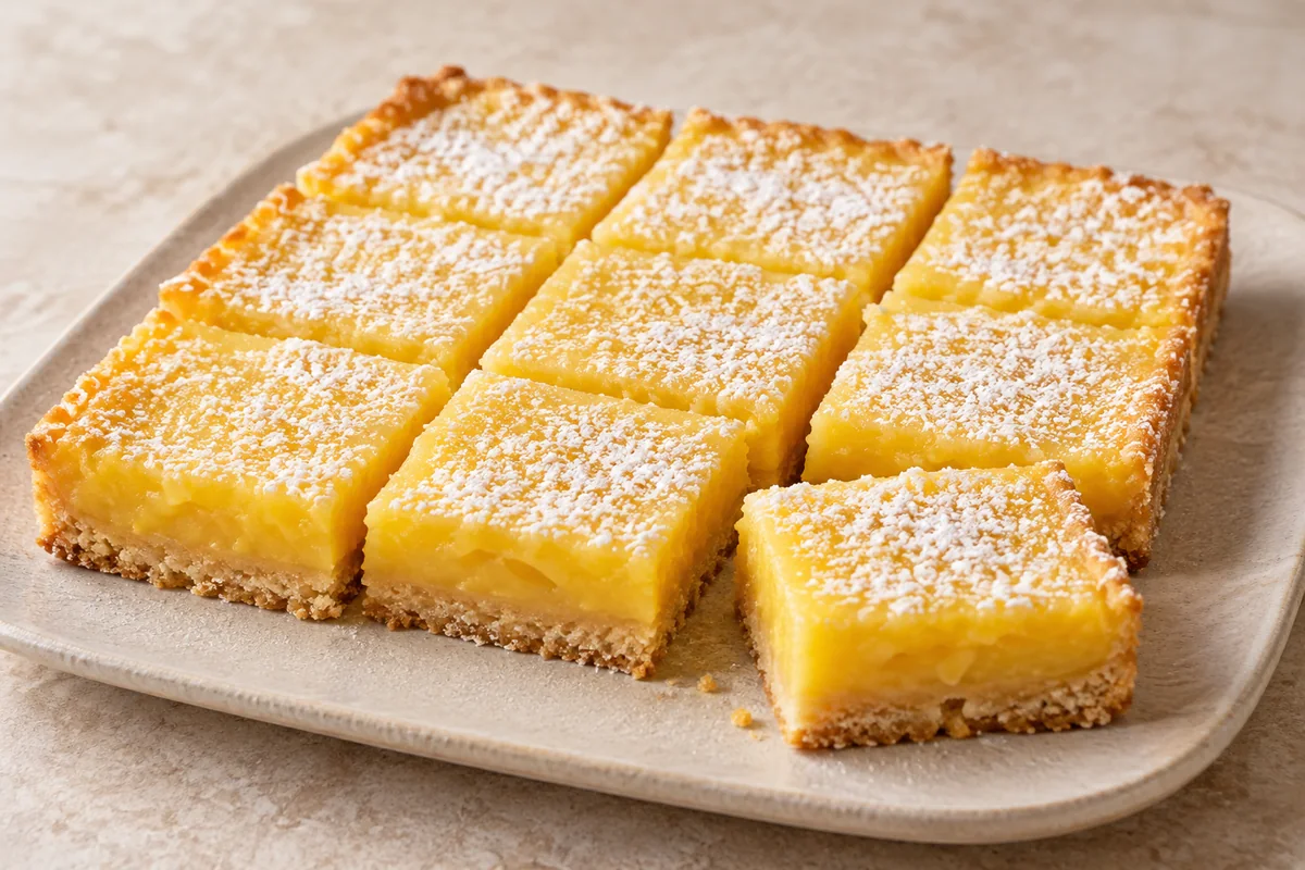 Gluten-Free Lemon Squares with an Almond Flour Crust — AI-generated recipe illustration