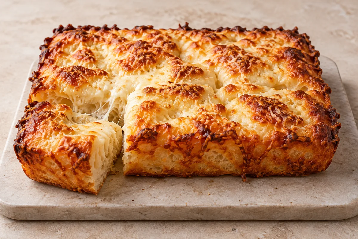 Small-Batch Cheesy Focaccia — AI-generated recipe illustration