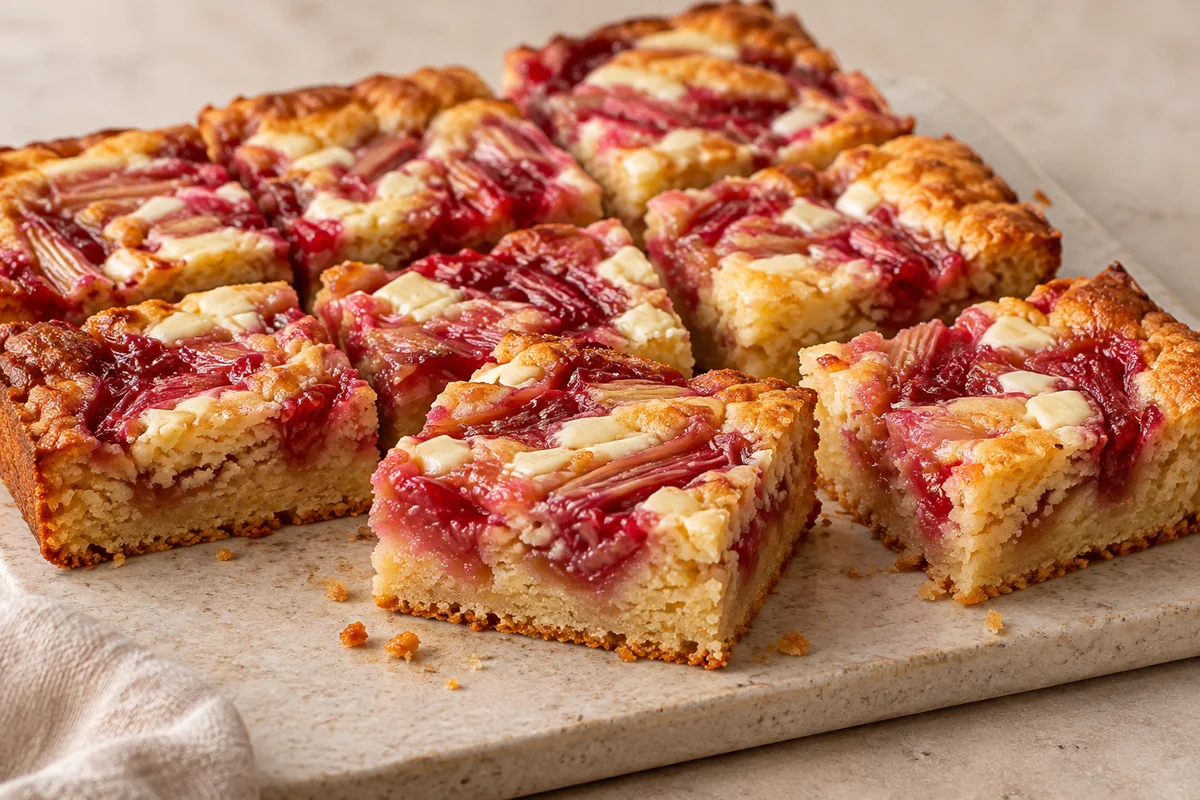 Swirled Rhubarb Bars — AI-generated recipe illustration