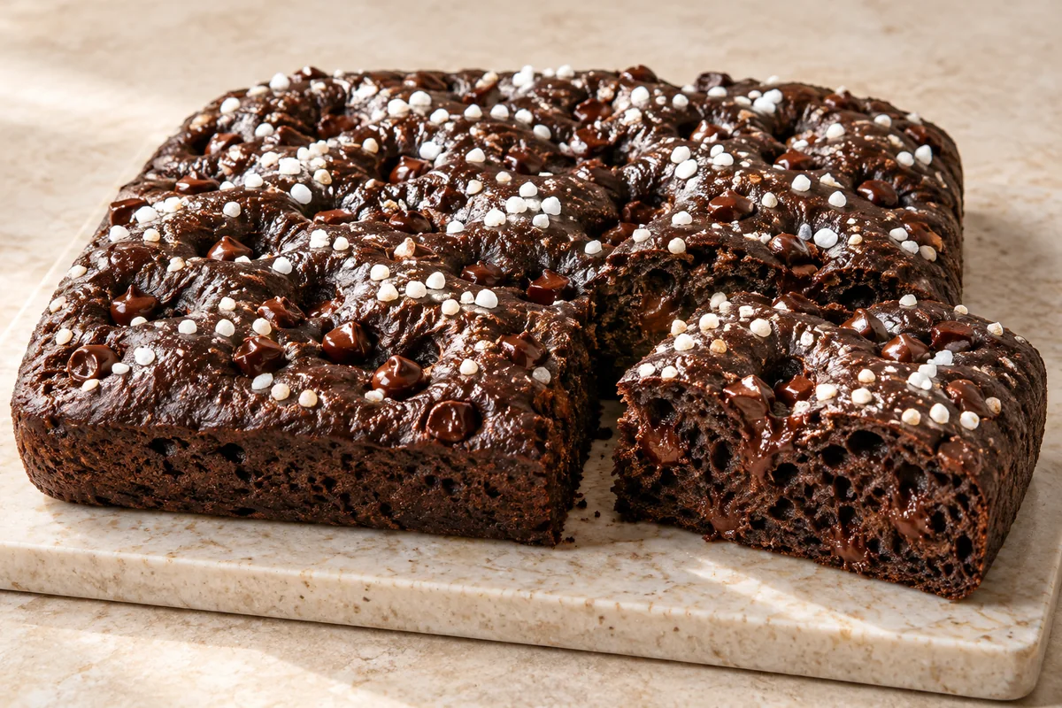 Double Chocolate Focaccia — AI-generated recipe illustration