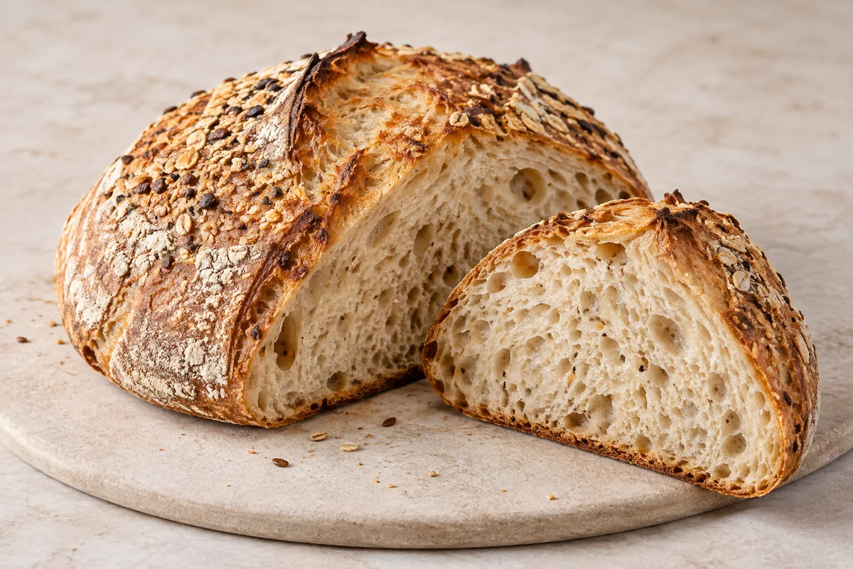 Artisan Sourdough Bread made with a stiff starter — AI-generated recipe illustration
