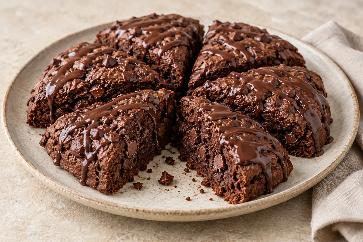 Triple Chocolate Scones — AI-generated recipe illustration