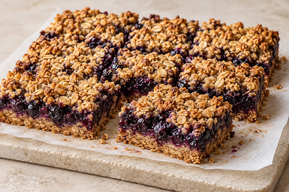 Rye Blueberry Bars — AI-generated recipe illustration