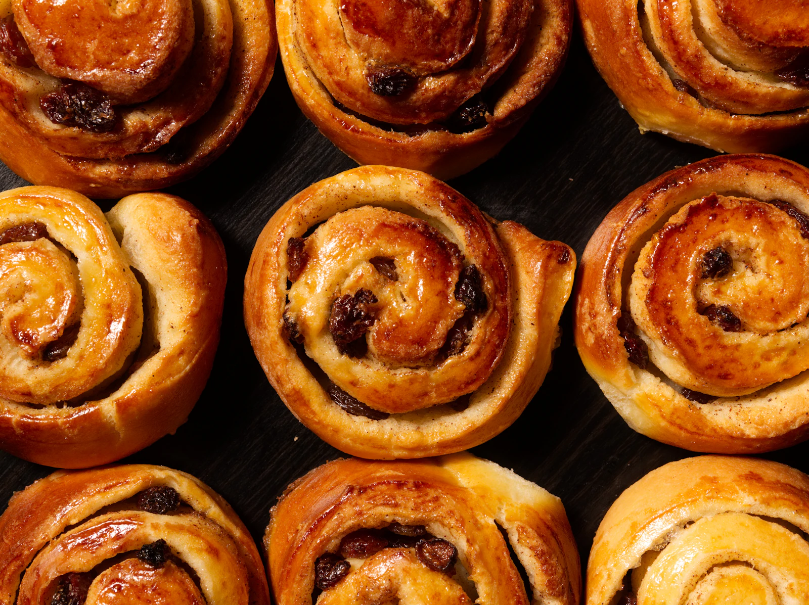 Freshly baked cinnamon rolls